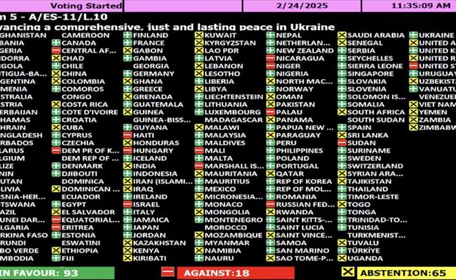 La ONU aprueba resolución que exige el retiro inmediato