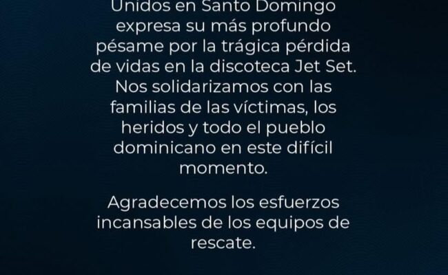 Condolencias embajada estadounidense accidente