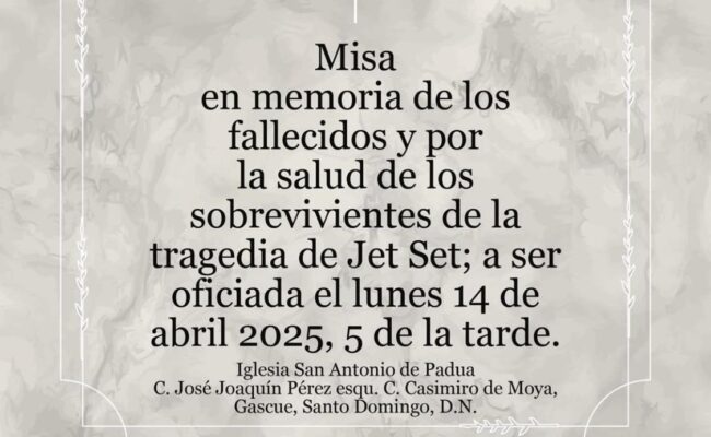 Misa conmemorativa Jet Set