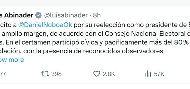 Reelección presidencial Ecuador 2023