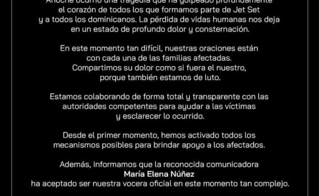 El Jet Set tragedia