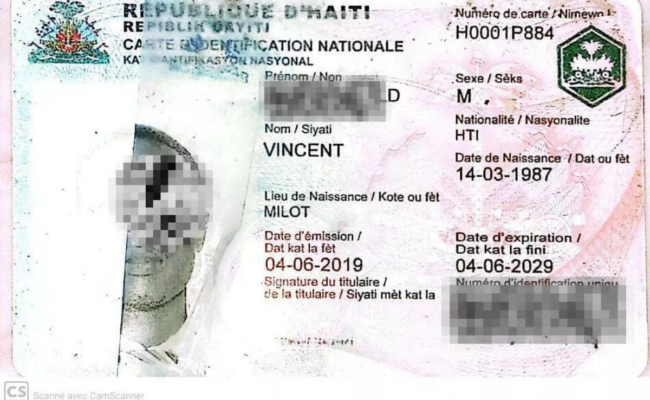 Corrupción en documentos de identidad Haití