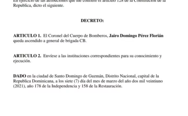Irregularidades ascenso bomberos Bonao