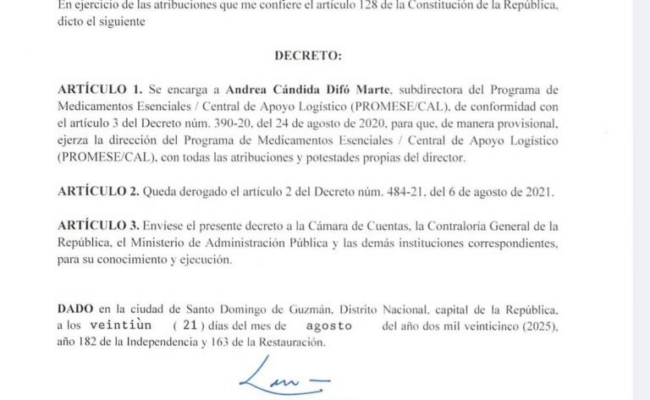 Nombramiento Andrea Difó Promese