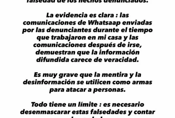 Julio Iglesias defensa acusaciones