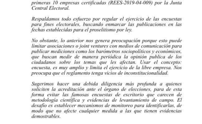 Regulación encuestas electorales dominicanas