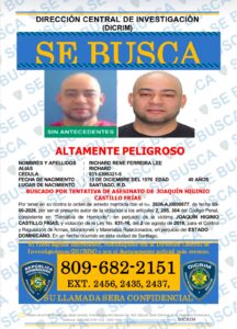 Afiche policial 'Se Busca' con dos hombres