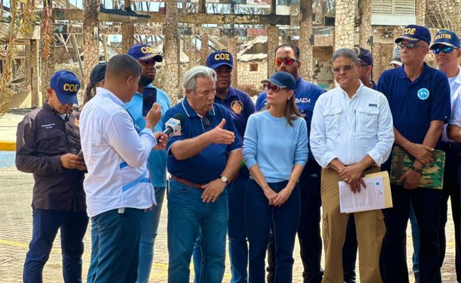 Autoridades del COE en zona afectada